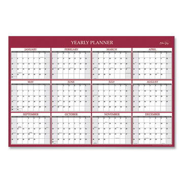 Blue Sky® Classic Red Laminated Erasable Wall Calendar, Classic Red Artwork, 36 X 24, White-red-gray Sheets, 12-month (jan-dec): 2022 freeshipping - TVN Wholesale